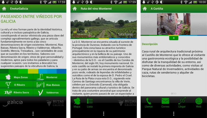 Apps de vinos Enoturismo Galicia