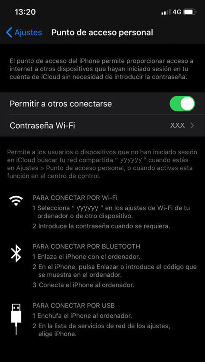 Cómo compartir internet convirtiendo tu móvil en punto wifi iOS