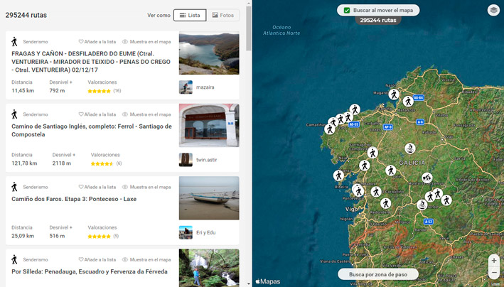 Apps imprescindibles para rutas por Galicia Wikiloc