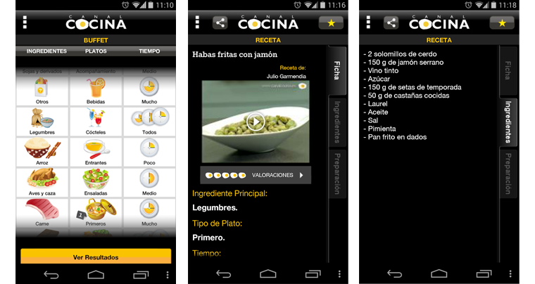 Apps de cocina Canal Cocina