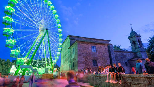 fiestas ascension santiago atracciones Noria en las fiestas de la Ascensión de Santiago de Compostela