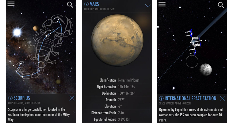 Apps de astronomía Sky View