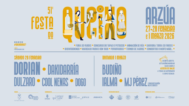conciertos festa queixo arzua 2026 Conciertos de la Festa do Queixo de Arzúa 2026