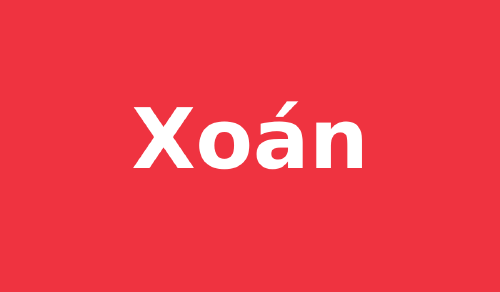 Xoán Imagen con el nombre de Xoán