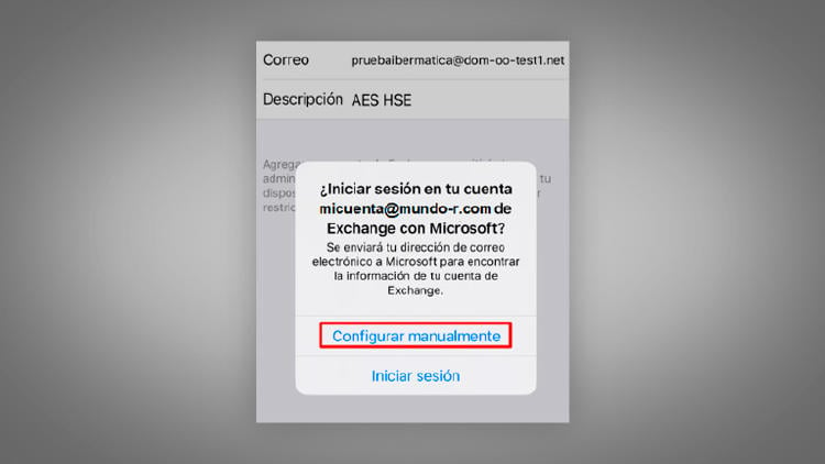 Configurar el correo mundo R en iPhone