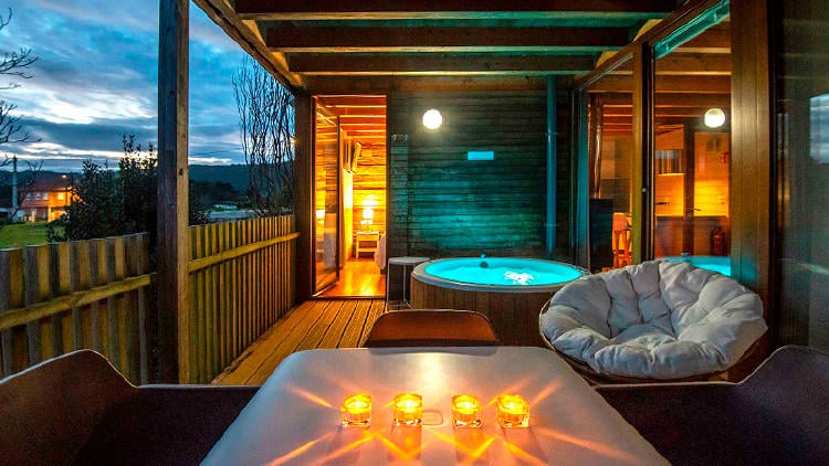 cabanas jacuzzi galicia cabanitas del bosque outes Cabañitas del Bosque en Outes