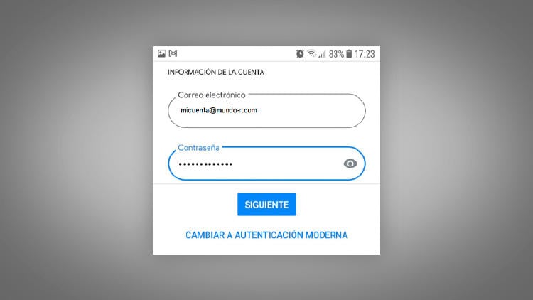 Configurar correo de R en Gmail Android