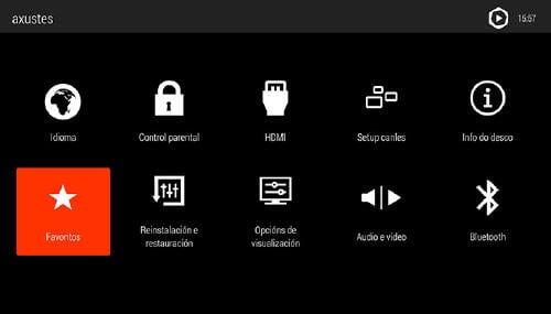 ordenar canales television en deco R paso1 favoritos Opción favoritos en el menú de la televisión R
