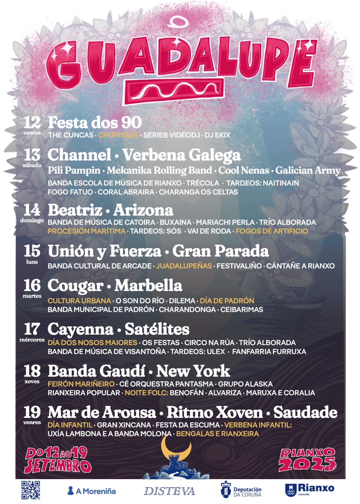 Programa festas da Guadalupe de Rianxo 2025