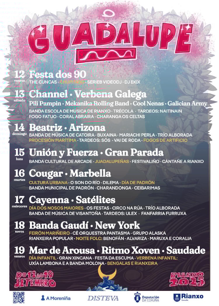 Programa festas da Guadalupe de Rianxo 2025 Programa festas da Guadalupe de Rianxo 2025
