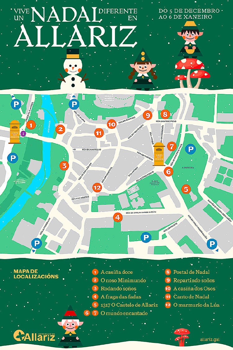 mapa allariz navidad 2025 2026 Mapa Navidad Allariz 2025