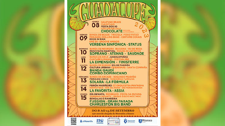 guadalupe rianxo cartel Fiestas de la Guadalupe de Rianxo 2023: programa y actos