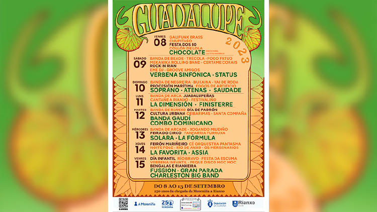 Fiestas de la Guadalupe de Rianxo 2023: programa y actos