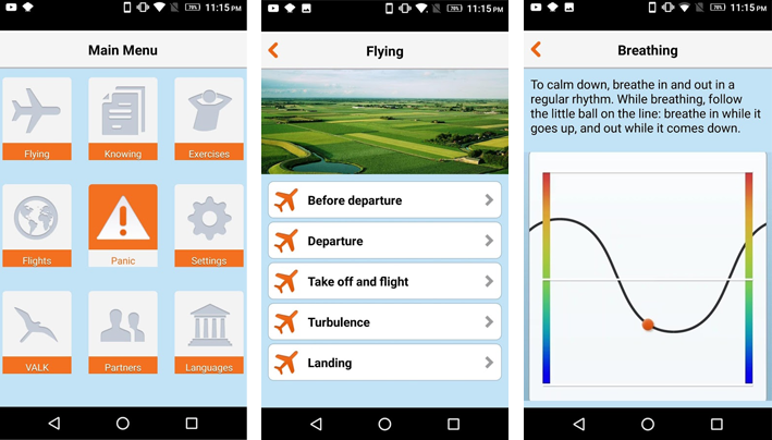 Apps para superar el miedo a volar Fear of Flying App