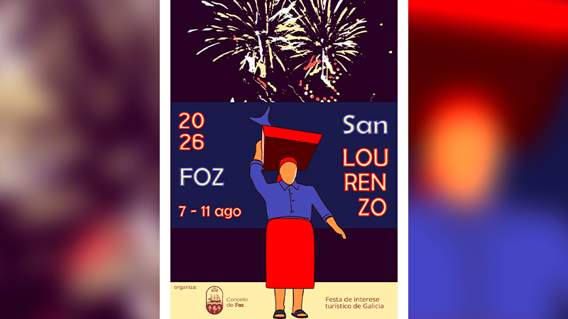 cartel fiestas san lourenzo foz 2026
