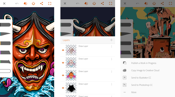 Apps para dibujar Adobe Illustrator Draw