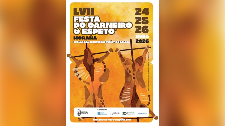 cartel fiesta Carneiro ao Espeto Moraña 2026