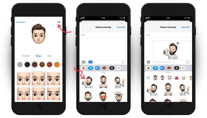 Crear emojis de tu cara en iOS