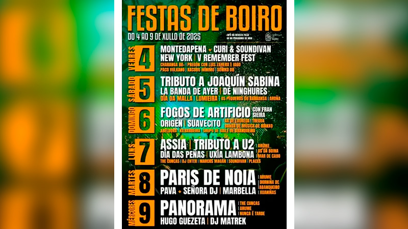 cartel fiestas boiro 2025