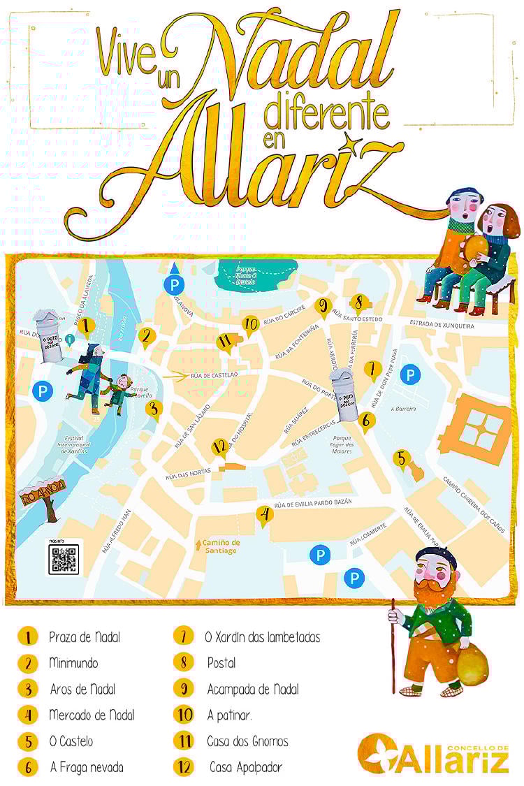 mapa allariz navidad Allariz en Navidad