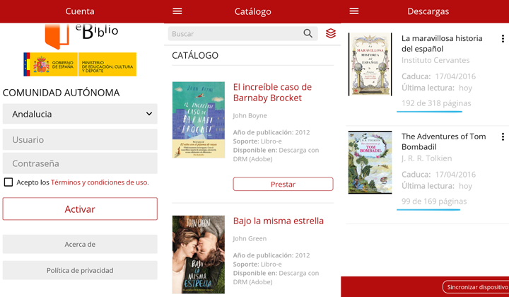 Apps de libros eBiblio