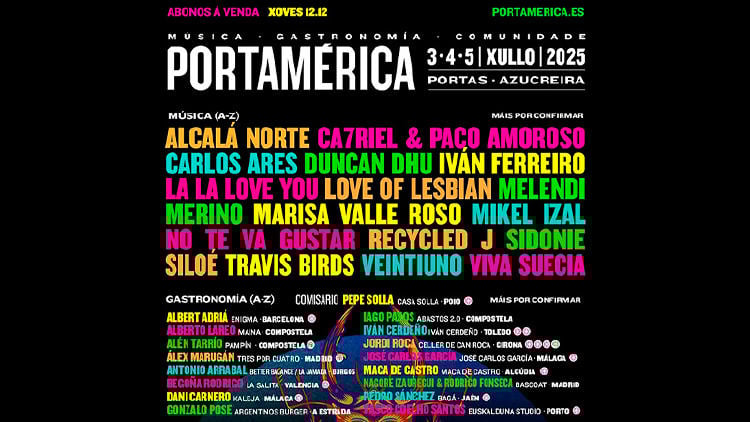 festivales galicia 2025 portamerica Festival PortAmérica 2025