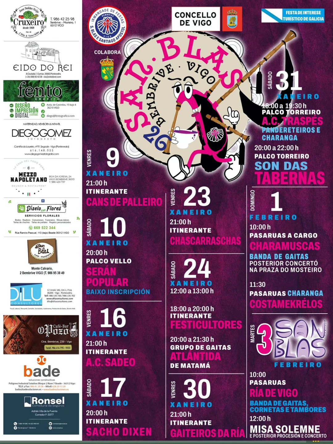 Programa San Blas Vigo 2026