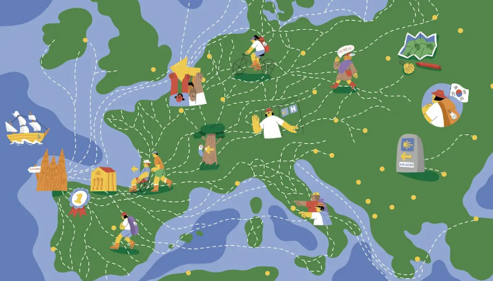 ¡Buen Camino! de Google Arts&Culture: mapa ilustrado
