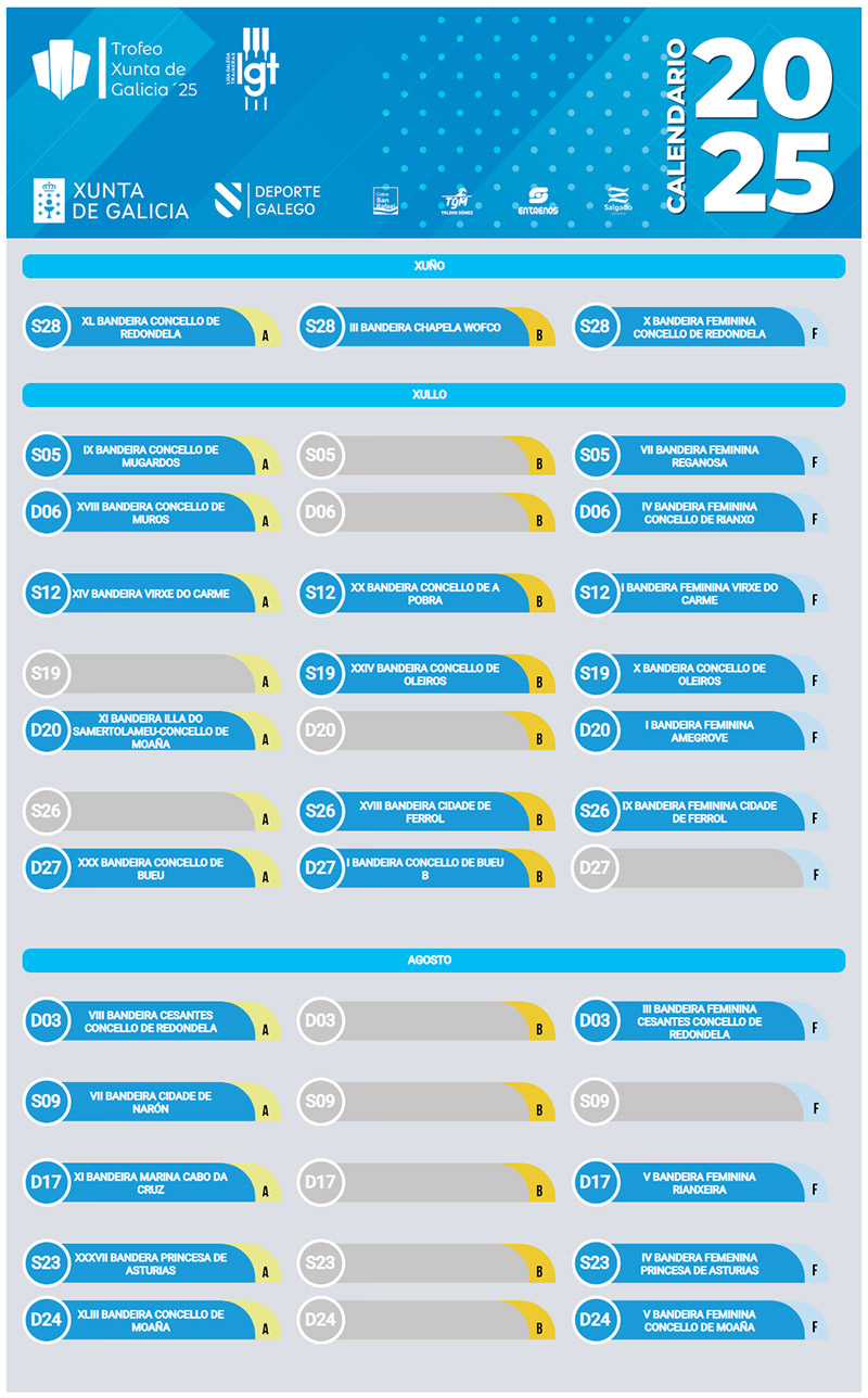 Calendario Liga Galega de Traineras 2025